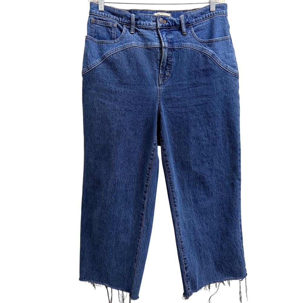 Madewell The Perfect Vintage Wide-Leg Crop Jean in Sonoma Wash Yoke Edition 32